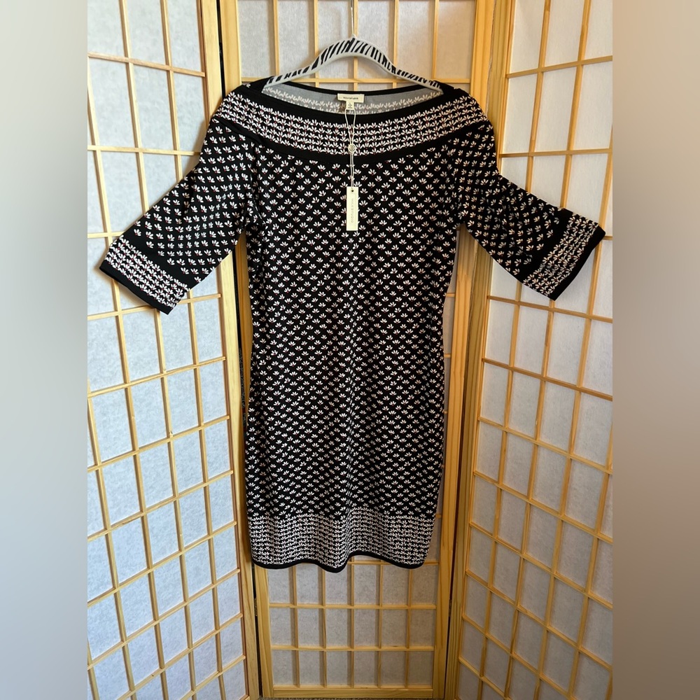 NWT Max Studio Black and White Patterned Dress